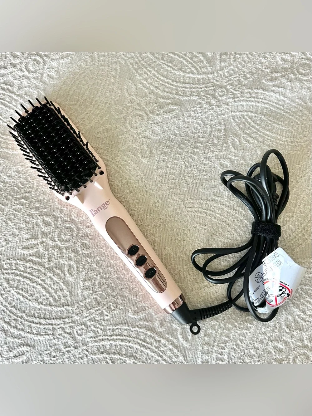 L’Ange Hair Le Vite Ceramic Straightening Brush Pink Blush  *Excellent